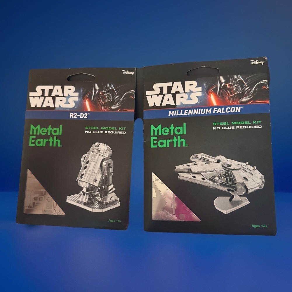 Star Wars 3D Model Kit Metal Earth, R2-D2 And Millennium Falcon